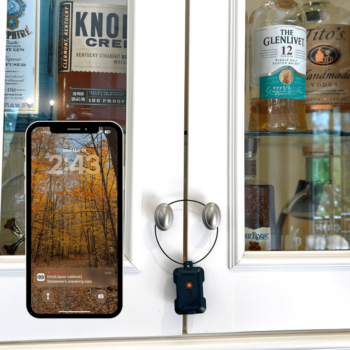 Kini SafeAlert - Wi - Fi Tamper Alert Device with Real - Time SMS, Email & Push Notifications - Kinisium LLC