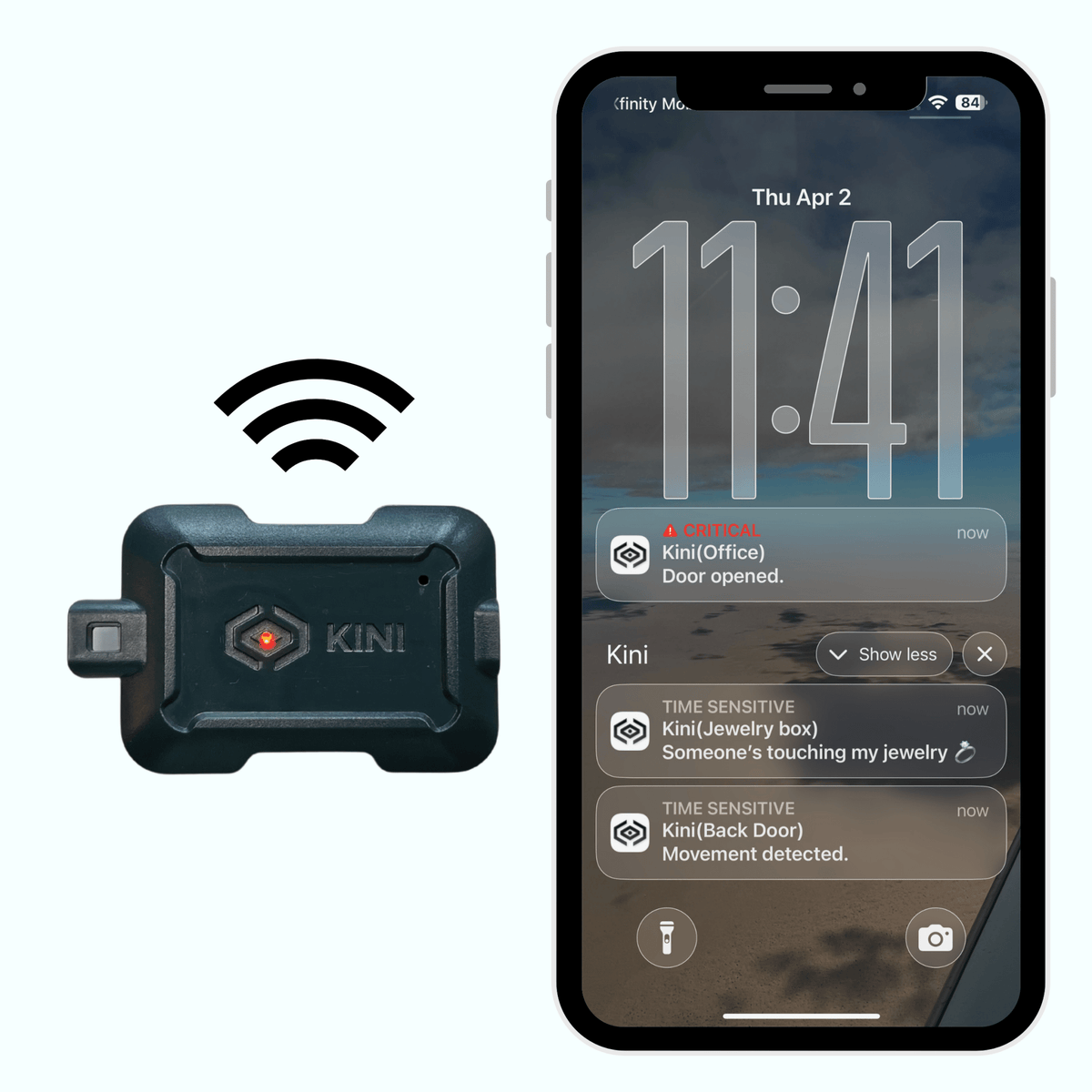 Kini SafeAlert | Wi-Fi Tamper Alert Device | No Subscription – Kinisium LLC