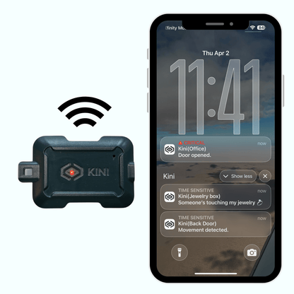 Kini SafeAlert - Wi - Fi Tamper Alert Device with Real - Time SMS, Email & Push Notifications - Kinisium LLC