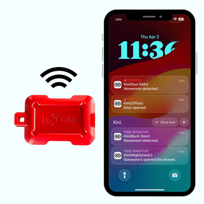 Kini SafeAlert - Wi - Fi Tamper Alert Device with Real - Time SMS, Email & Push Notifications - Kinisium LLC