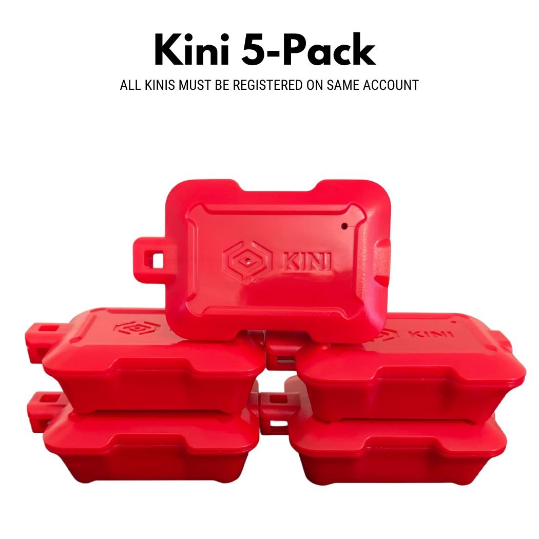 Kini 5-Pack: Wireless Motion Sensor with Realtime SMS Alerts - Kinisium LLC